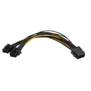 Câble d’alimentation PCI Express 8 broches vers double 8 broches (6+2) pour carte graphique / GPU