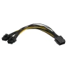 Câble d’alimentation PCI Express 8 broches vers double 8 broches (6+2) pour carte graphique / GPU