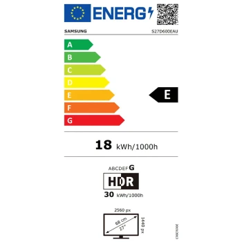 Écran Samsung ViewFinity S6 LS27D600EAUXEN – 27 IPS QHD – 100 Hz – HDMI / DisplayPort
