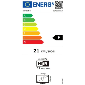 Écran Samsung ViewFinity S6 LS24D600EAUXEN – 24 IPS QHD – 100 Hz – HDMI / DisplayPort