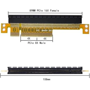 Adaptateur PCI-E WLGQ B0B2DFPQ29 – 8X mâle vers 16X femelle – Riser PCI Express 180°