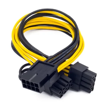 Câble adaptateur d’alimentation 174891890994 – EPS CPU 8 broches vers double PCI Express 8 broches 6+2 – 20 cm