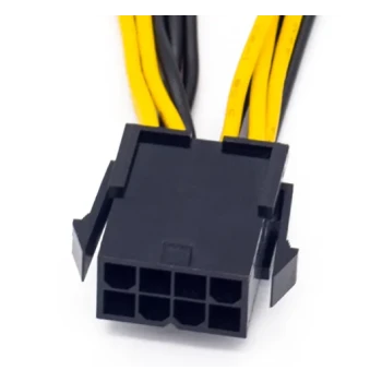 Câble adaptateur d’alimentation 174891890994 – EPS CPU 8 broches vers double PCI Express 8 broches 6+2 – 20 cm