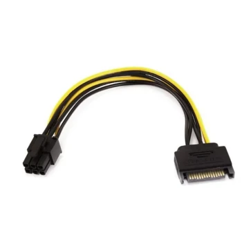Câble adaptateur d’alimentation 1601709751516 – SATA 15 broches vers PCI Express 6 broches – Pour carte graphique