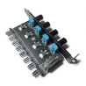 Contrôleur de ventilateurs 1601299608156 – 4 voies – Contrôle température – Alimentation IDE/Molex – Équerre PCI
