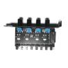 Contrôleur de ventilateurs 1601299608156 – 4 voies – Contrôle température – Alimentation IDE/Molex – Équerre PCI