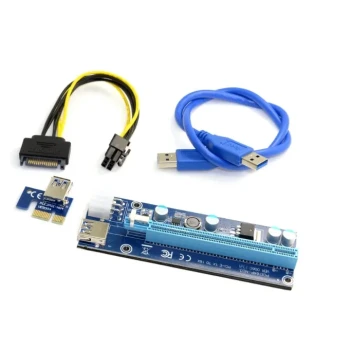 Riser PCI Express 1005009169793025 – PCIe X1 vers X16 – Câble USB 3.0 – Alimentation SATA / 6 broches