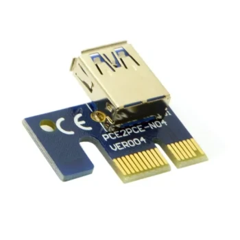 Riser PCI Express 1005009169793025 – PCIe X1 vers X16 – Câble USB 3.0 – Alimentation SATA / 6 broches