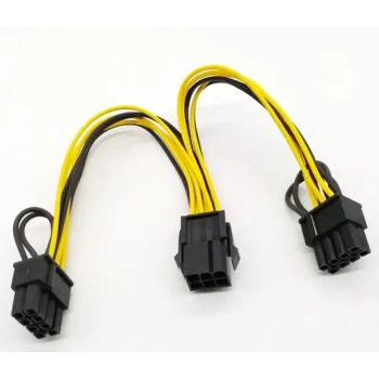 Câble adaptateur d’alimentation 1005006123596999 – EPS CPU 8 broches vers double PCI Express 8 broches 6+2