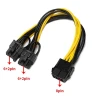 Câble adaptateur d’alimentation 1005006123596999 – EPS CPU 8 broches vers double PCI Express 8 broches 6+2