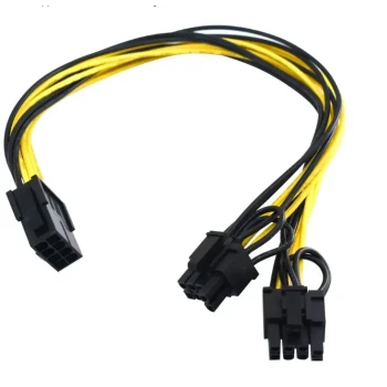 Câble adaptateur d’alimentation 1005006123596999 – EPS CPU 8 broches vers double PCI Express 8 broches 6+2