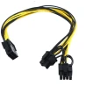 Câble adaptateur d’alimentation 1005006123596999 – EPS CPU 8 broches vers double PCI Express 8 broches 6+2