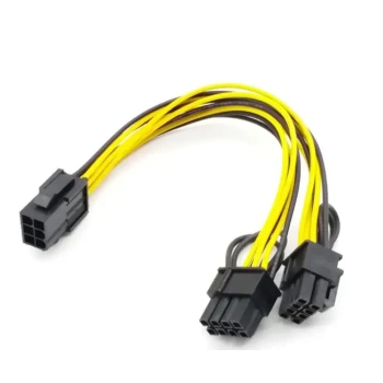 Câble adaptateur d’alimentation 1005006123596999 – EPS CPU 8 broches vers double PCI Express 8 broches 6+2